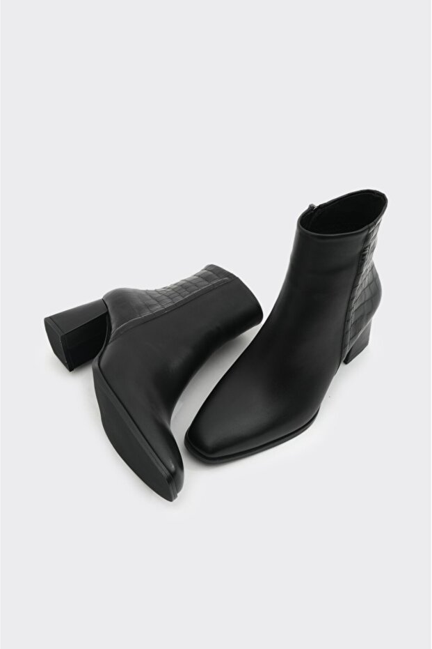 Klasik Hakiki Deri Topuklu Kadın Bot - 5