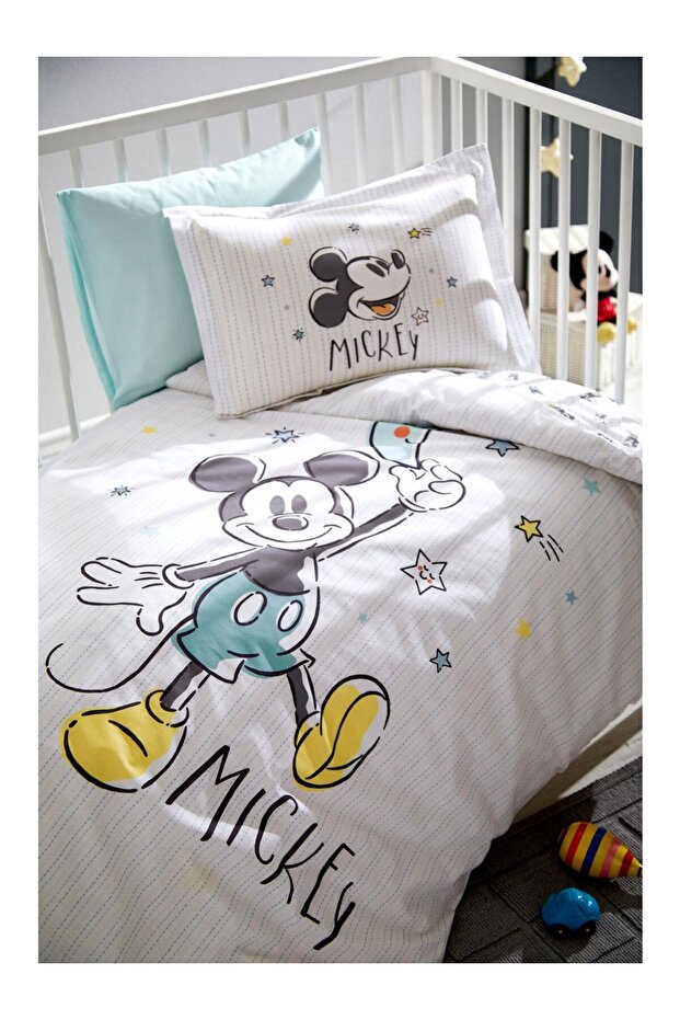 Özdilek Mickey Good Night Licensed Disney Ranforce Baby Duvet Cover Set