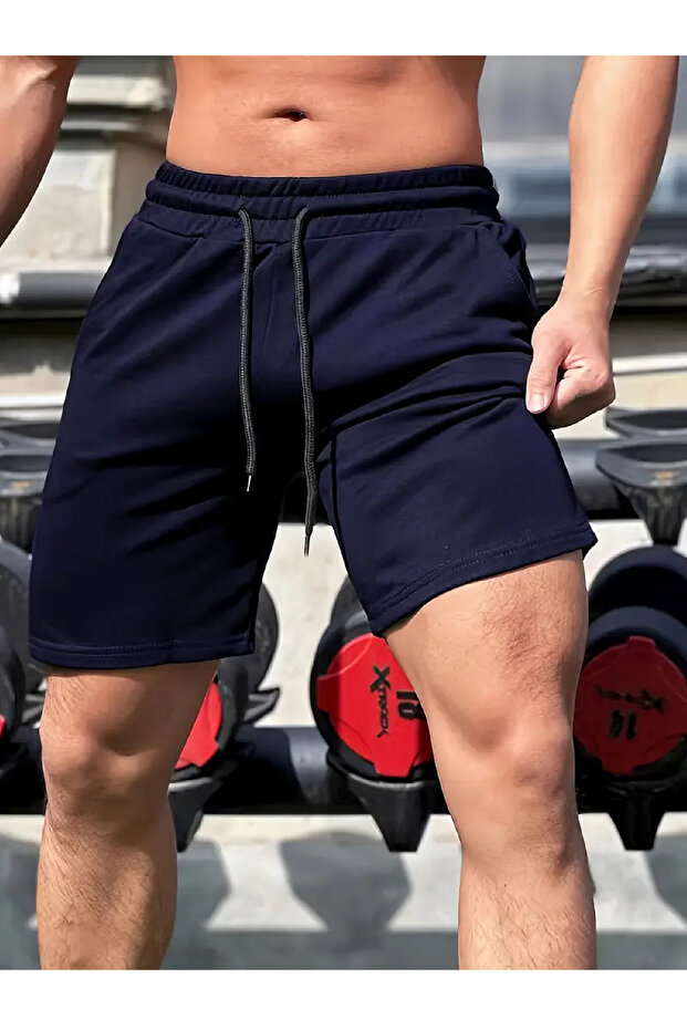 Rahat Kalıp Unisex 2 İplik Spor Şort - 3