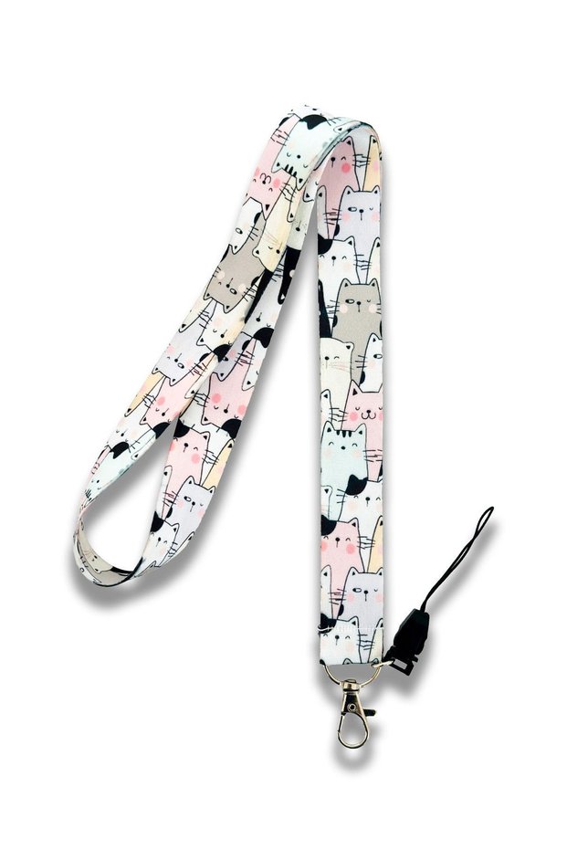 Cute Cat Figured Neck Lanyard Hanger Id Badge Holder-Phone Strap
