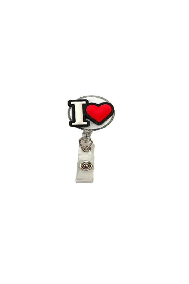 I Love You Figured Yoyo Name Badge Holder