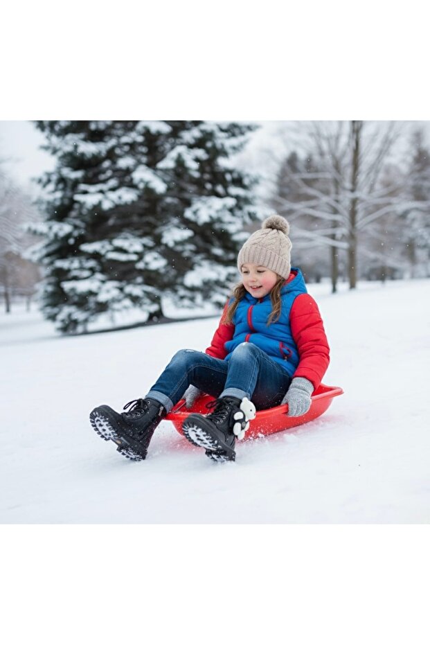 Sevimli Ayıcık Desenli Kız Çocuk Bot – Rahat, Şık ve Kaymaz Tabanlı - 5