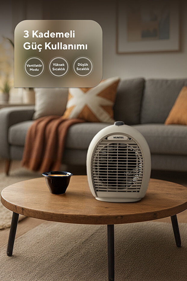 Fanlı Isıtıcı 2000 W Lx-6331 Bej - 5