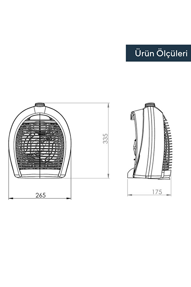 Fanlı Isıtıcı 2000 W Lx-6331 Bej - 8