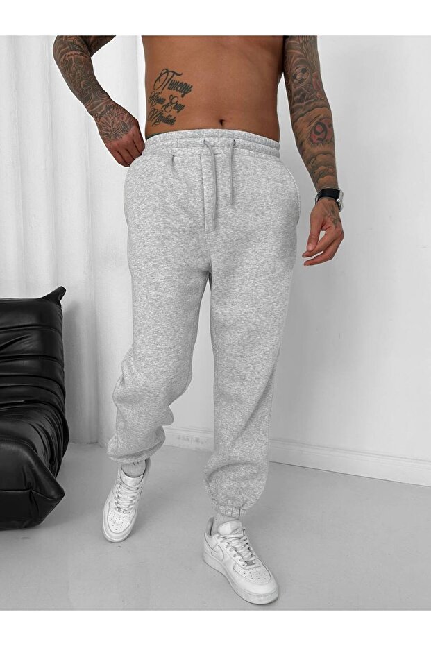 Unisex Oversize Kalın Eşofman Alt - 2