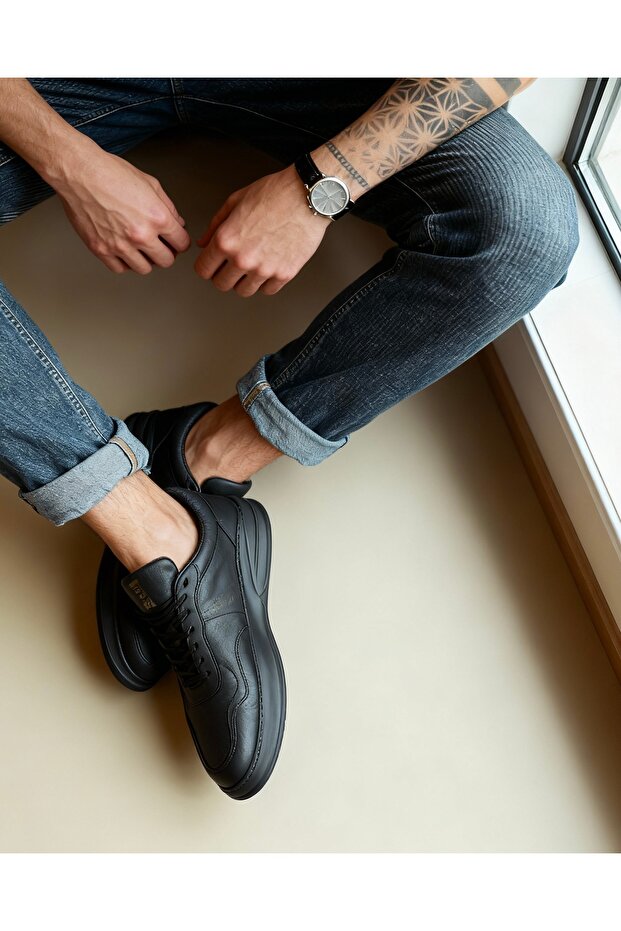 Günlük Siyah Erkek Ayakkabısı - 1