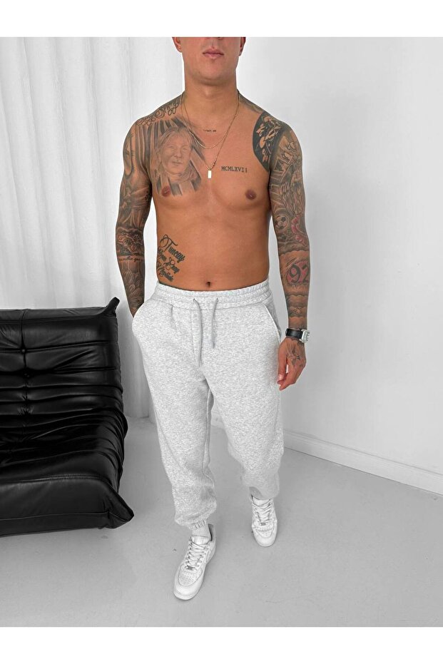 Unisex Oversize Kalın Eşofman Alt - 4