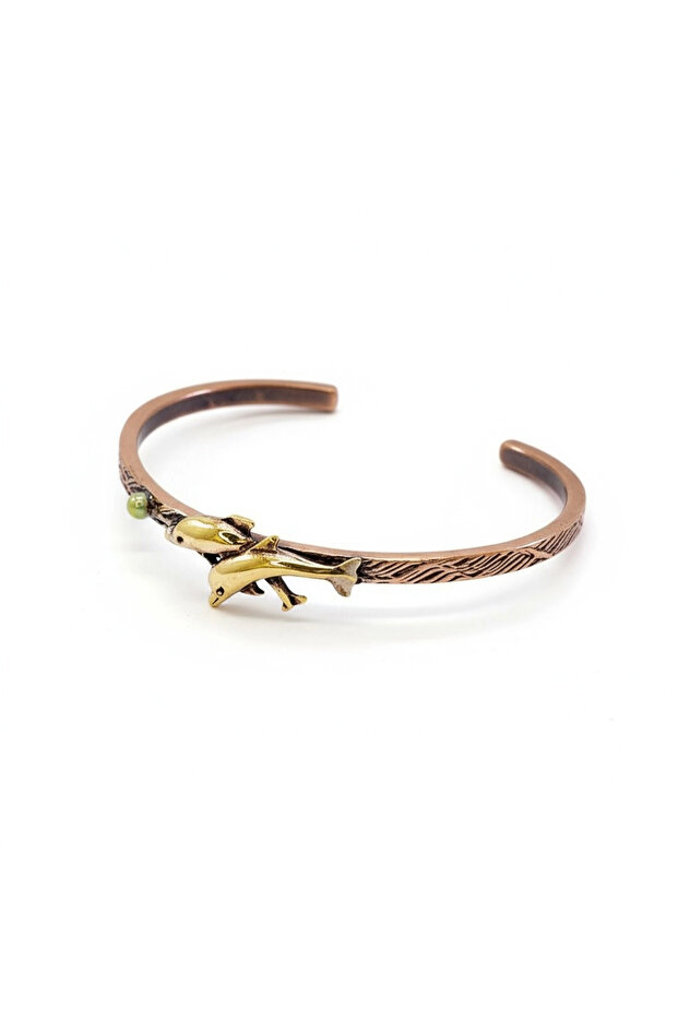 سوار نحاسي على شكل قشرة شجرة الدلفين - 3