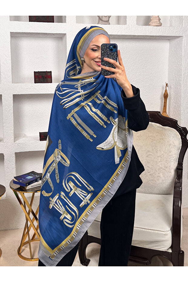 شال ناعم من القطن بنمط H