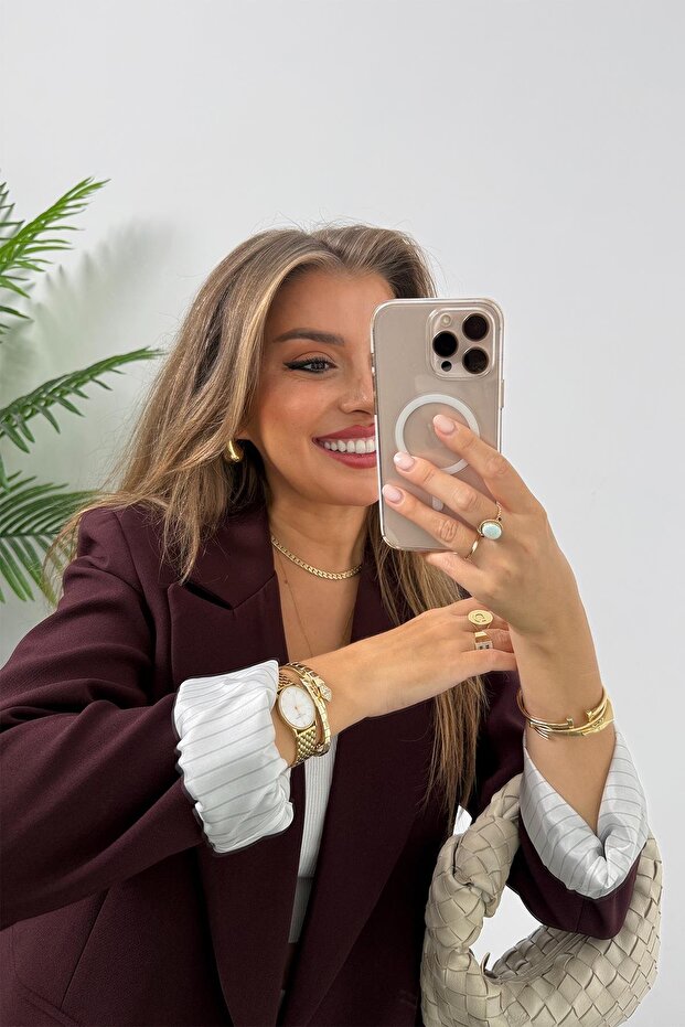 Kadın Kolu Katlamalı Ceket - 3