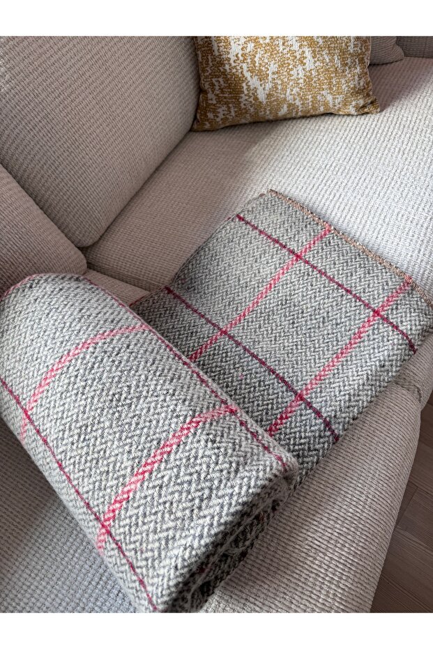 TEK KİŞİLİK YÜN BATTANİYE (SAÇAKSIZ)%100 YÜN&WOOL BLANKET&ulrta soft&&DOĞAL& - 1