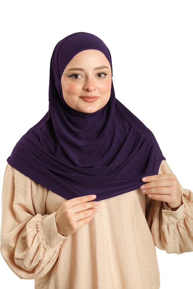 وشاح حجاب متشابك عملي برقوقي مصنوع من القماش الرملي ذاتي الترابط 1290_07