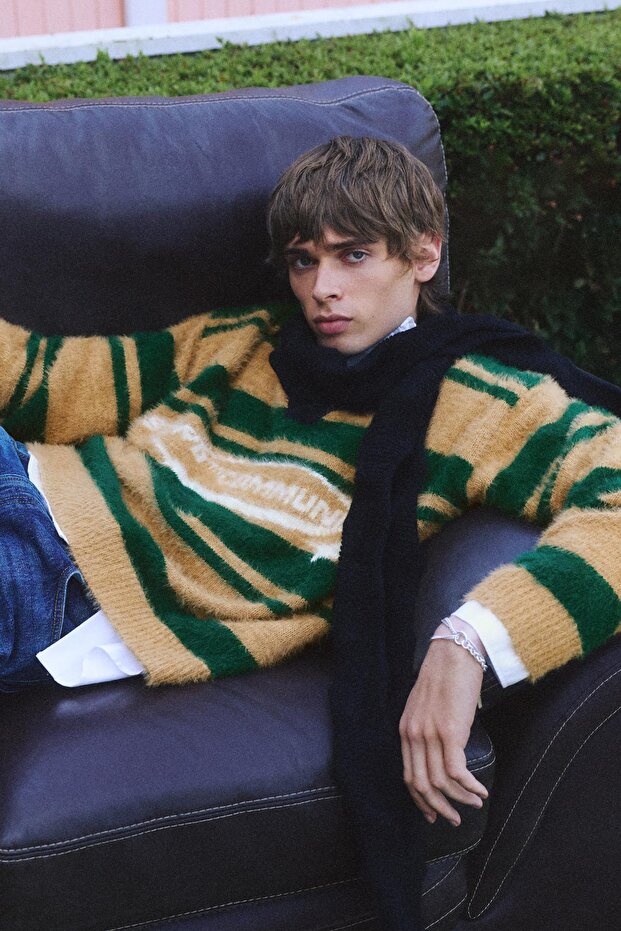 STWD çizgili triko polo - 1