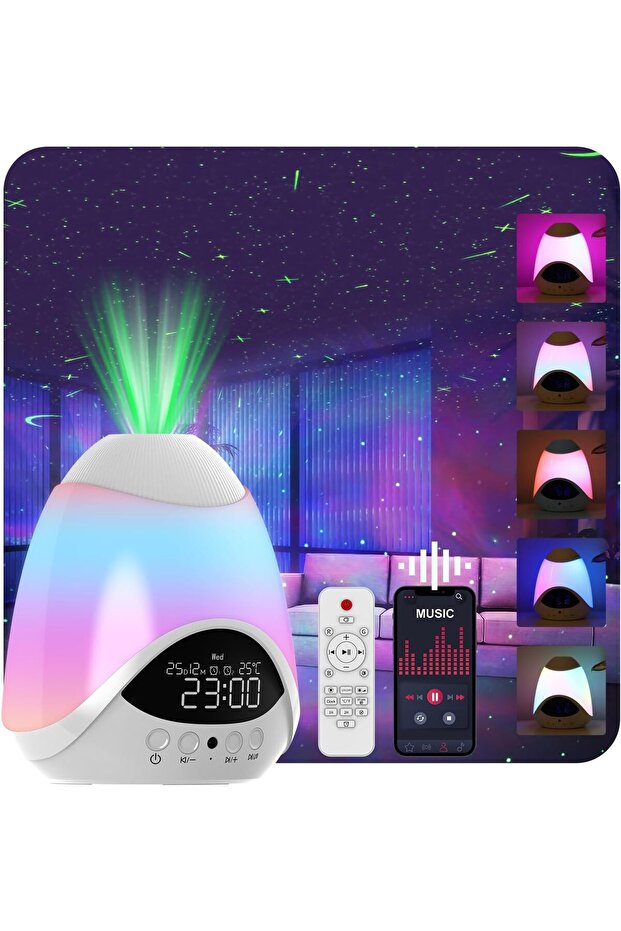 Orbislux Star Projector - Star Light Projector with Alarm Clock, Remote & Timer - 1