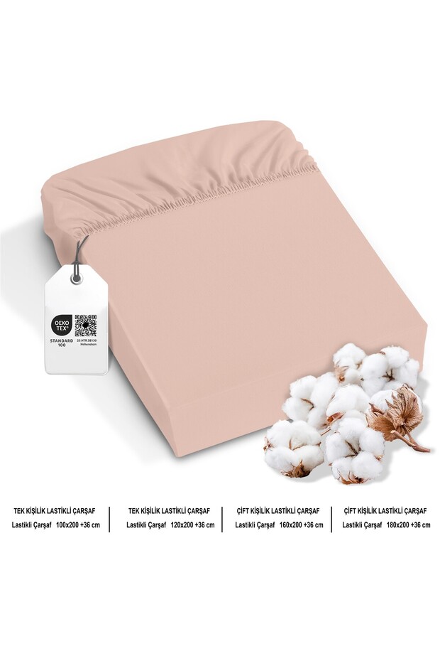 ملاءة سرير مطاطية من القطن بنسبة 100% - 6