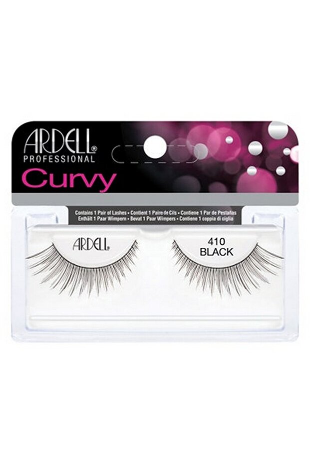 Curvy Strip Eyelash Black #410 | Dramatic Flare, Lightweight & Reusable False Lashes