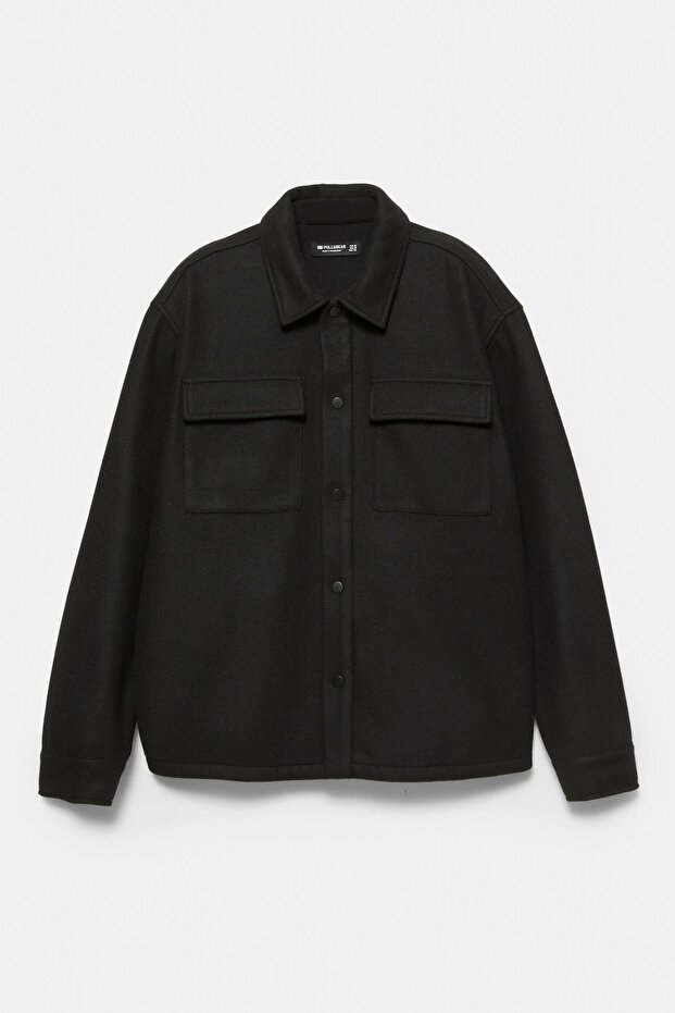 Cepli yünlü ince ceket - 7