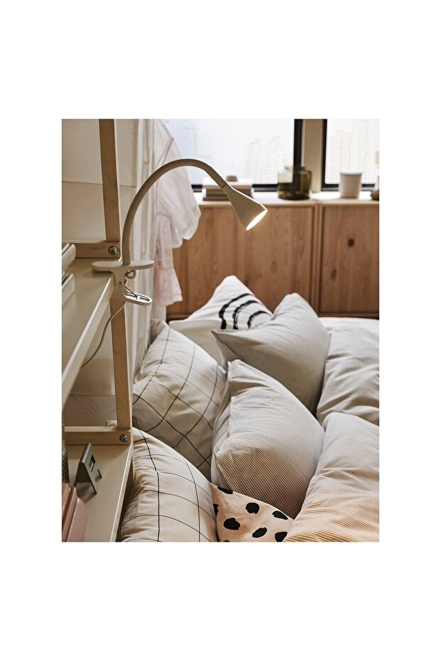 مصباح LED بمشبك، أبيض - 4