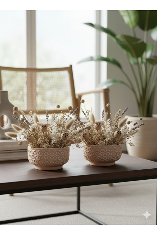 2 Li Krem Set Saksı - 6