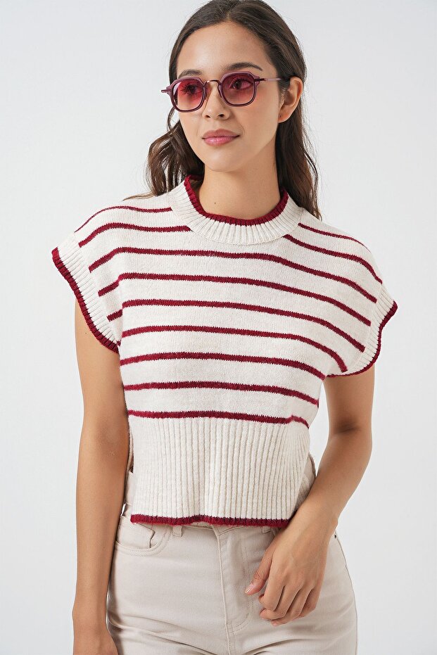 BDART Çizgili Triko Yelek - 3