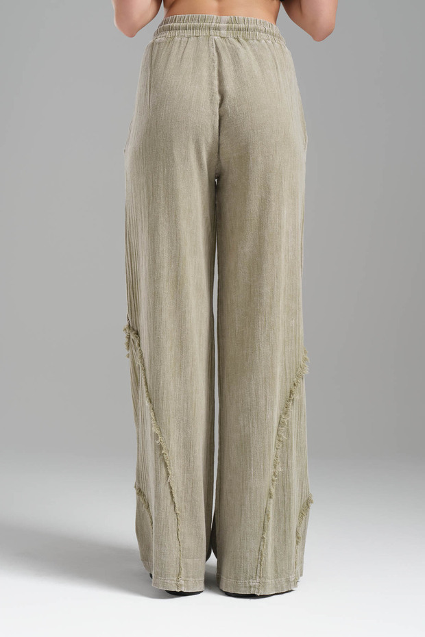 Ženske patchwork pantalone sa elastičnim strukom Lan - 4