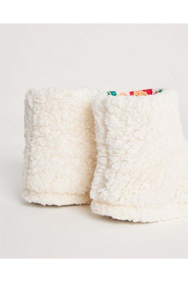 Kadın Noel Temalı Panduf - Cookie - 3