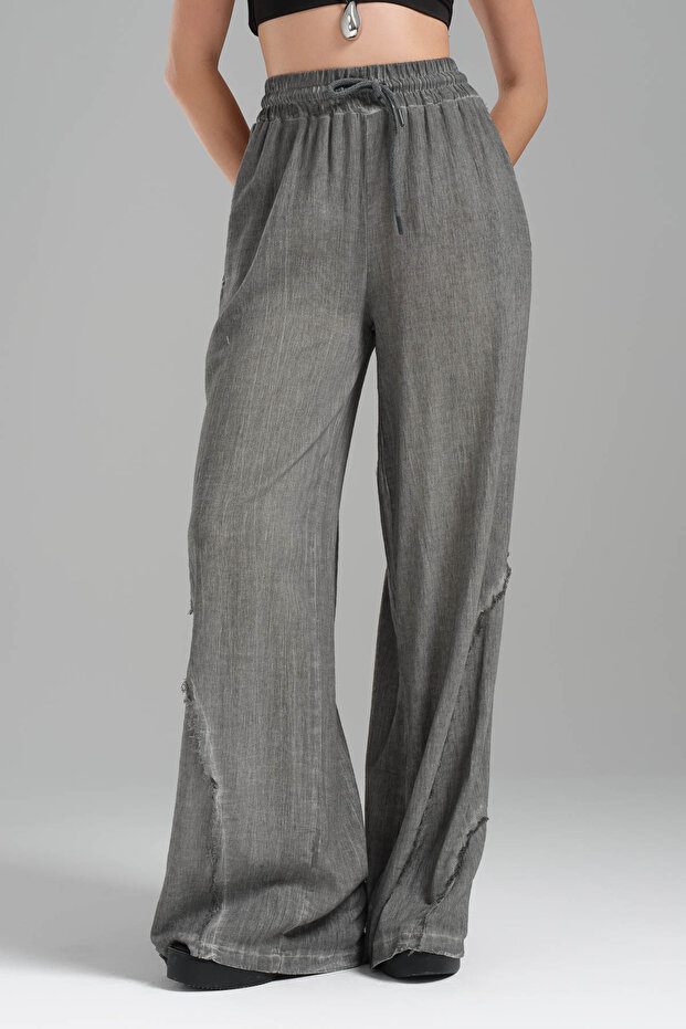 Ženske patchwork pantalone sa elastičnim strukom Lan - 4