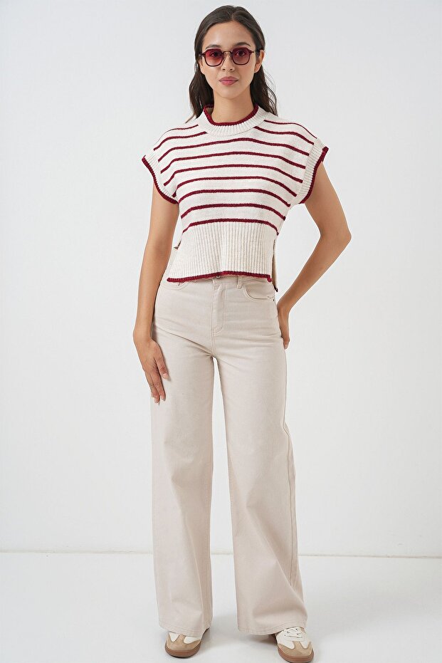 BDART Çizgili Triko Yelek - 2