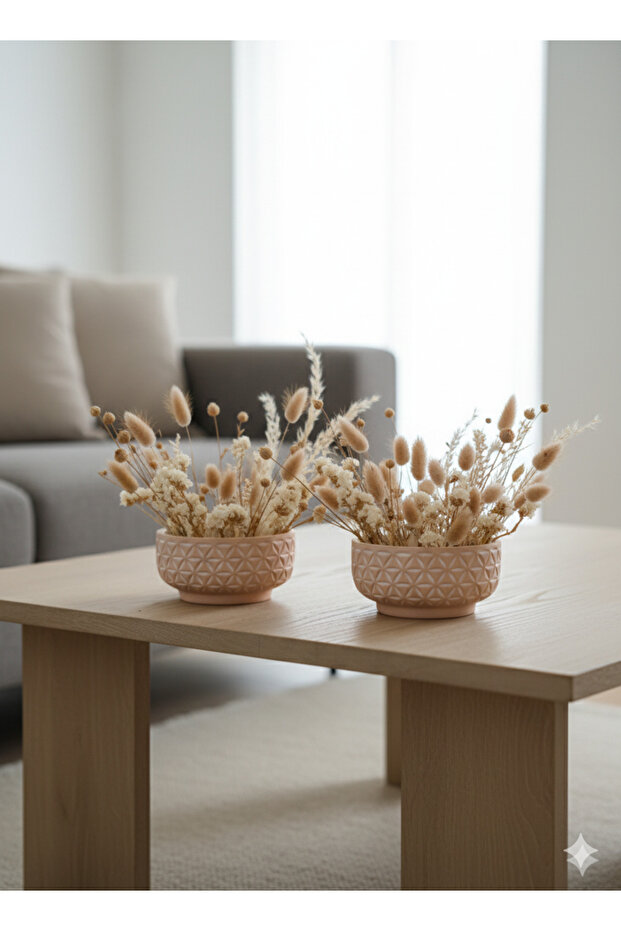 2 Li Krem Set Saksı - 4