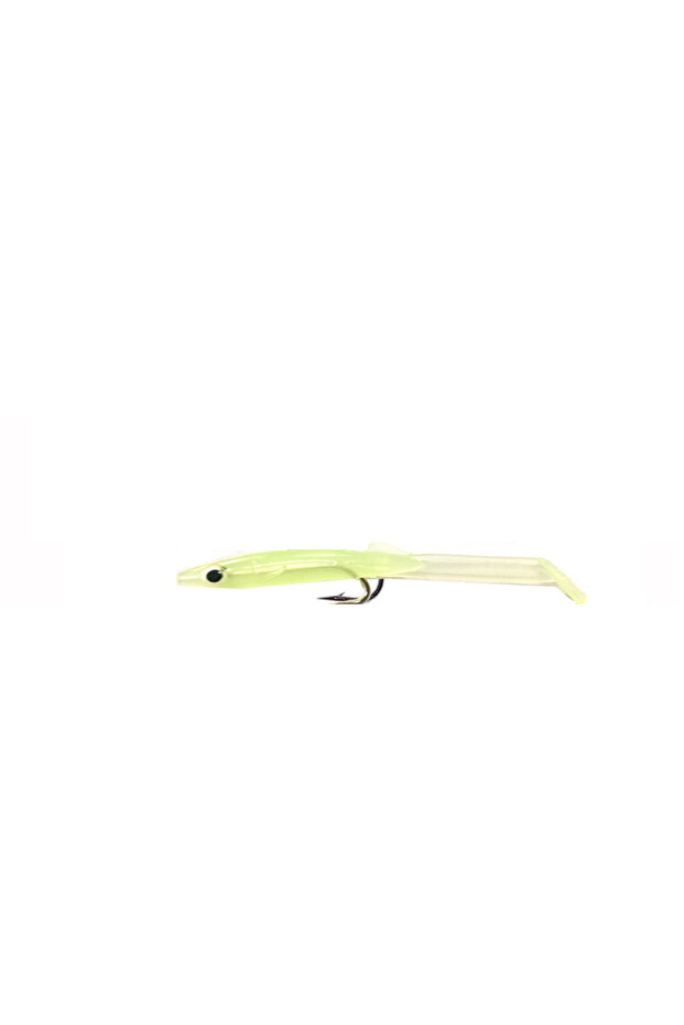 12 6pcs/lot Fishing Lure Fish Eel Lure white Blue Soft Baits with hook 8cm 2.3g Small Fish Eel Artif