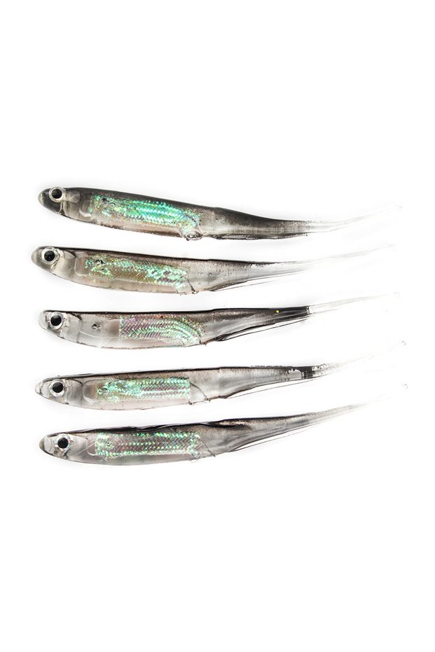 tip lure 5Pcs/lot Fishing Soft Bait 7CM 7.5CM 1.7G 2.3G 2.7G T Tail fish Fishing Lures Rainbow Color