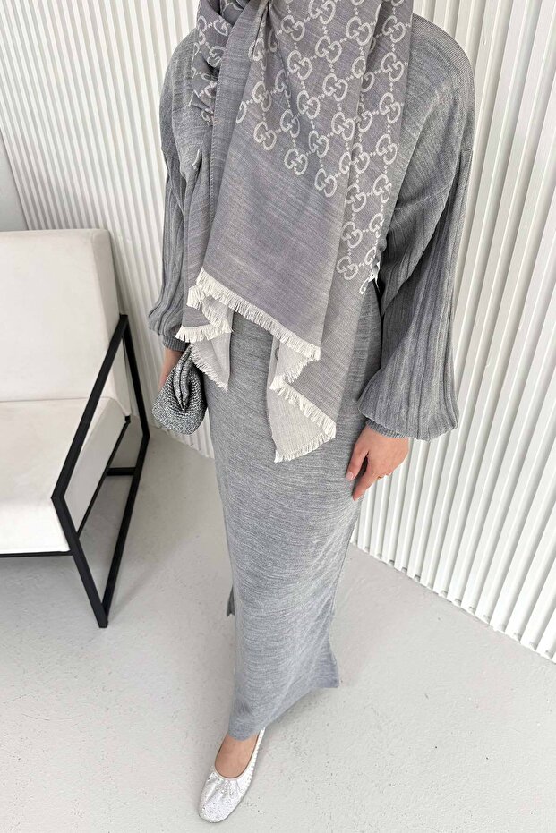 Basic Triko Elbise 70-2421 - 8