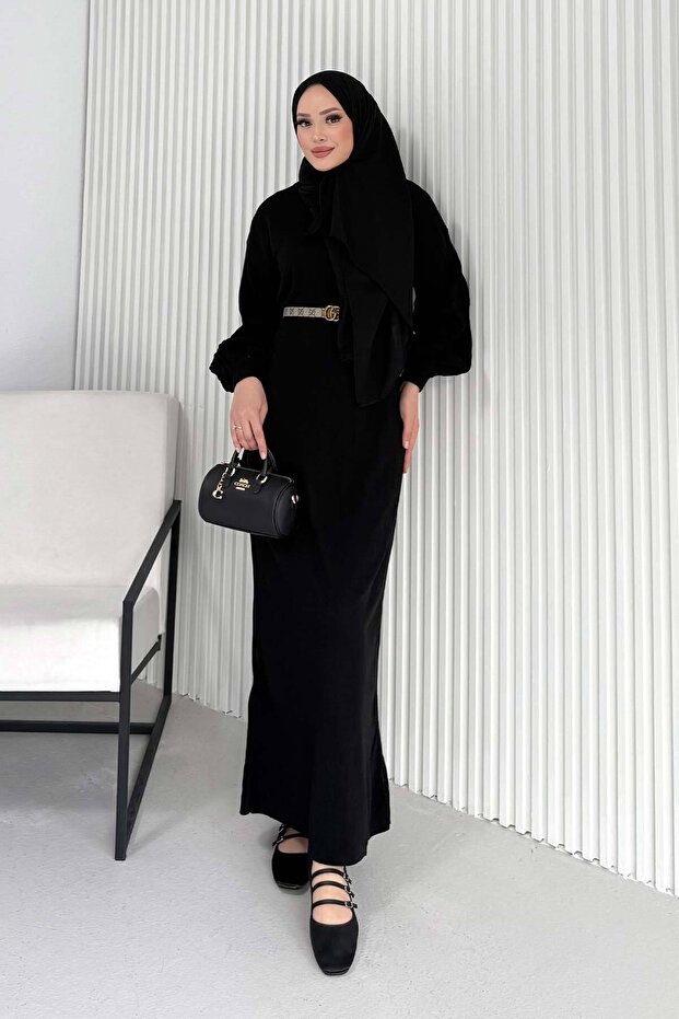 Basic Triko Elbise 70-2421 - 4