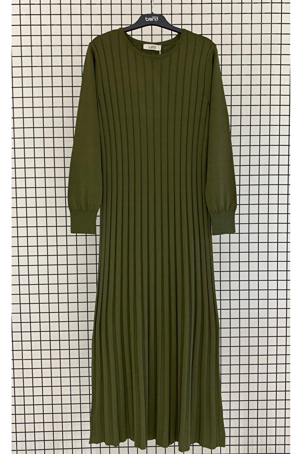 Yeni Sezon Merserize Boydan Triko Elbise - 1