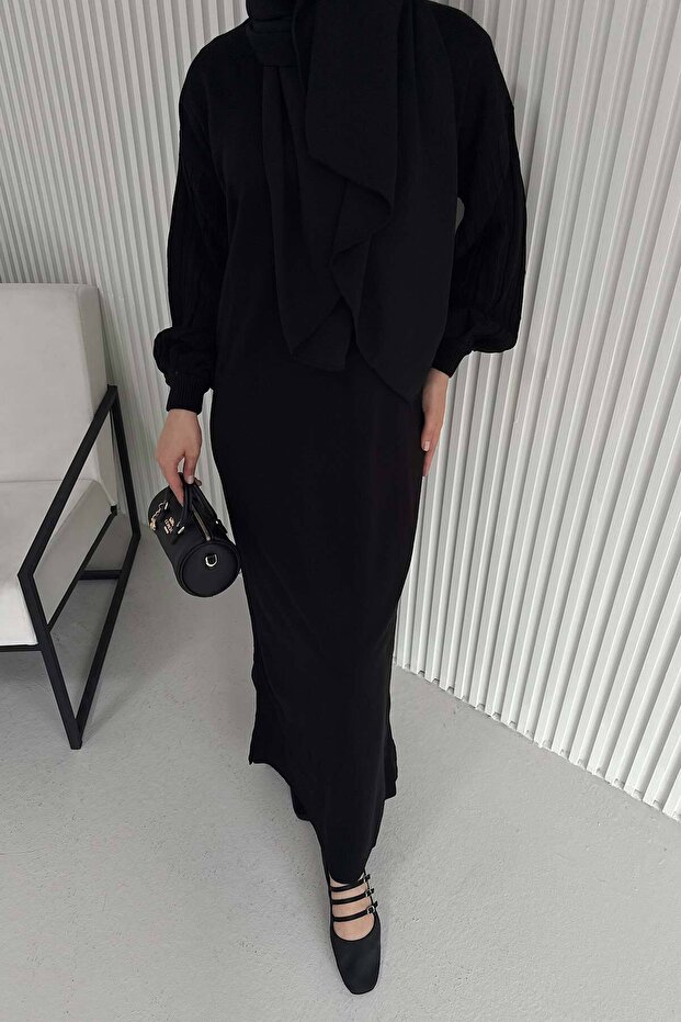 Basic Triko Elbise 70-2421 - 7