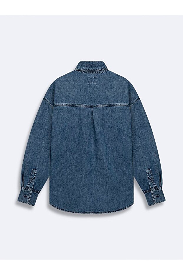 Glenna Oversızed Jean Gömlek - 2