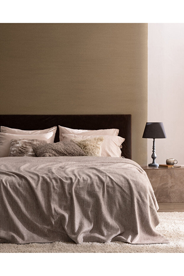 Perigny Double Blanket - Brown - 1