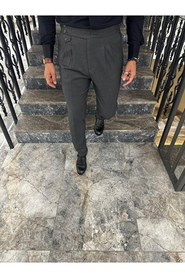 ÇİFT PİLELİ APOLETLİ PREMİUM PANTOLON - 3