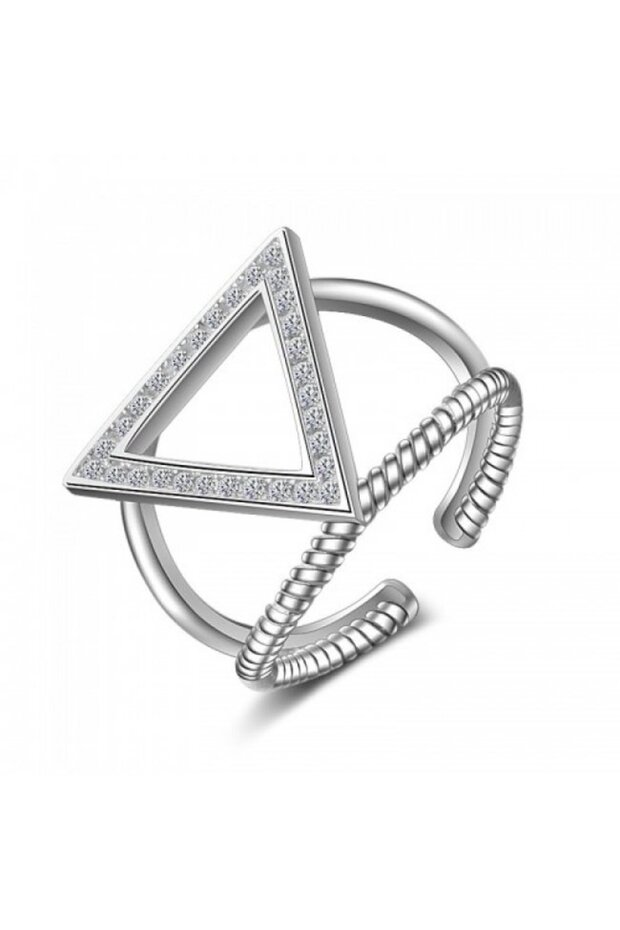 Kelan Triangle Silver Ring - 1
