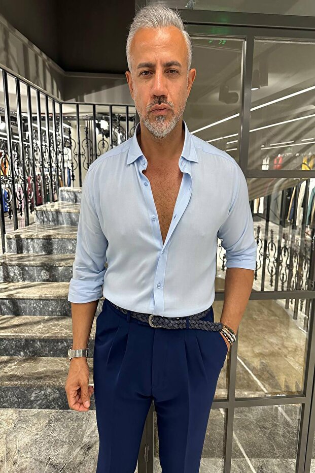 GİZLİ DÜĞMELİ GÖMLEK - 1