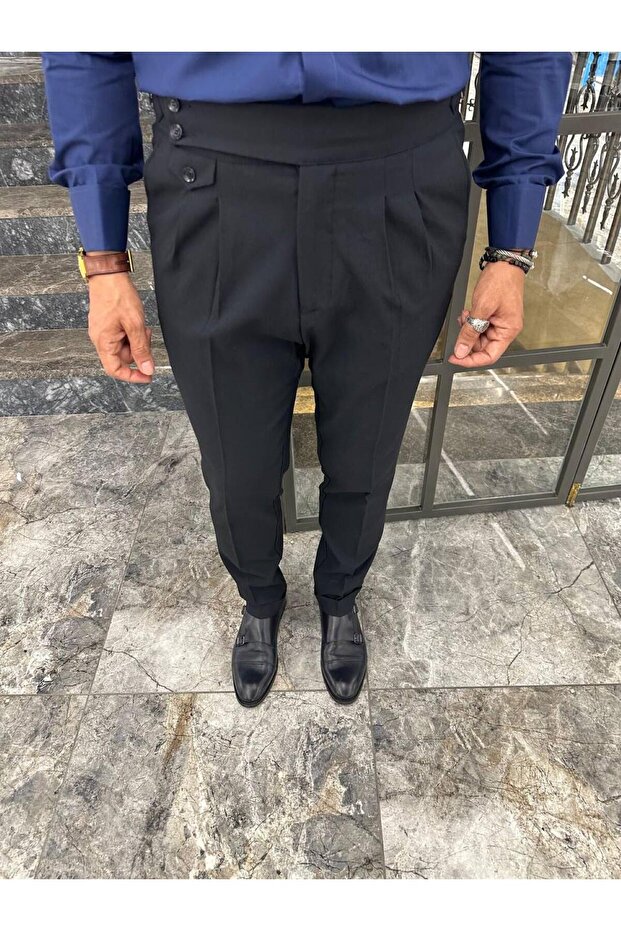 ÇİFT PİLELİ APOLETLİ PREMİUM PANTOLON - 3