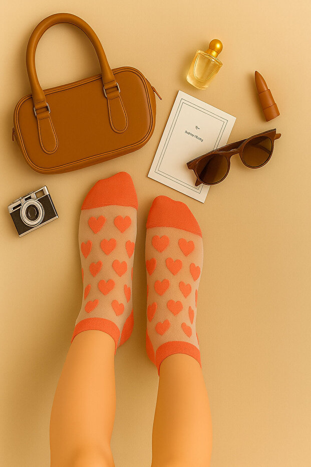 5 чифта шарени чорапи от тюл - 3