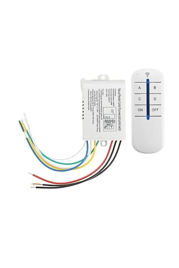 4-Way Digital Wireless Wall Light Switch with RF Remote Control, 220–240V