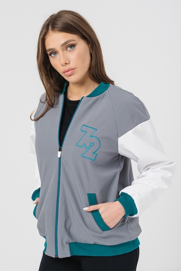 Bomber Jacket with Raglan Sleeves - 2