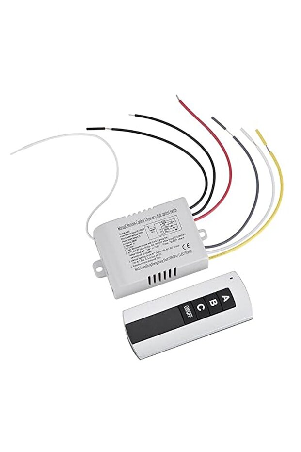 3-Way Digital Wireless Wall Light Switch with RF Remote Control, 220V-240V - 1