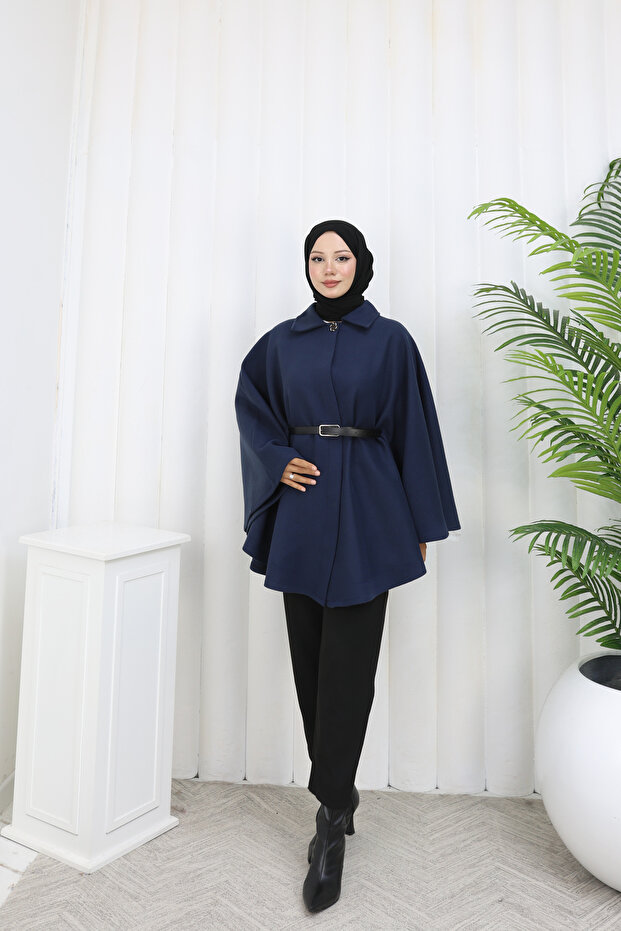 Belted Stamp Poncho - 1