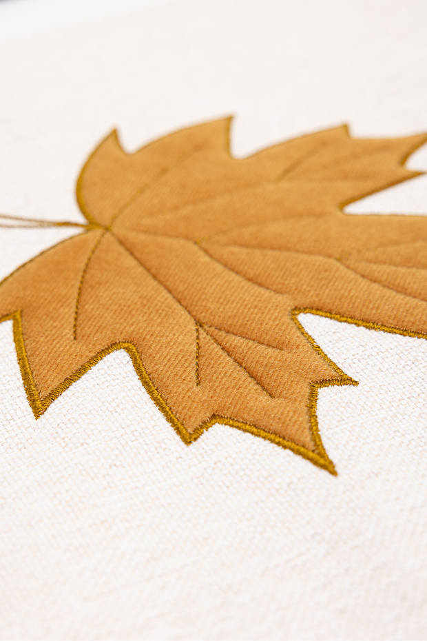 Kadife Nakışlı Kalın Keten Runner ve 6'lı Amerikan Servis Takımı | Lüks Sofra Takımı - 5