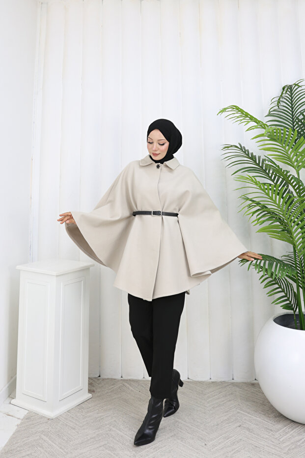 Belted Stamp Poncho - 1