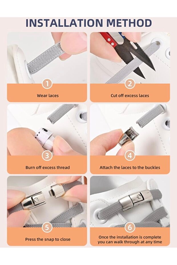 Elastic Laces With Press Lock System - 4