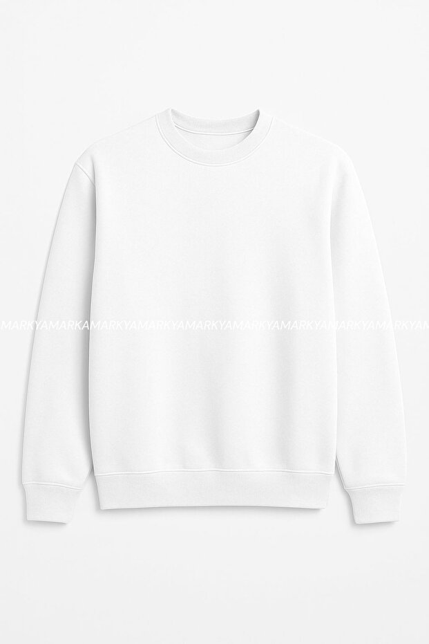 Unisex Crew Neck Sweatshirt 3 Thread Colorful Winter Cotton Fleece Lined Inside